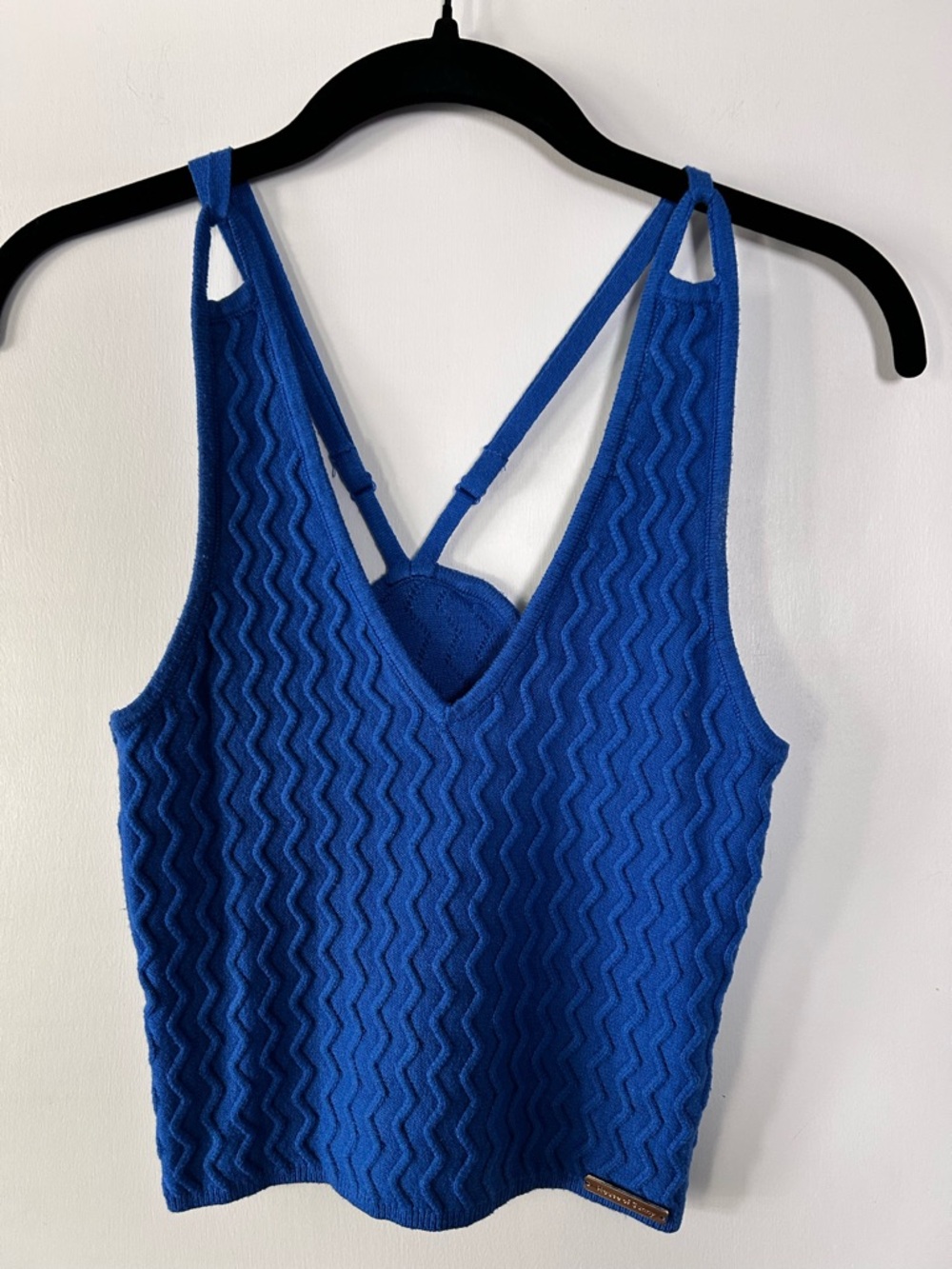 House of Sunny Blue Knit Tank & Pants Set